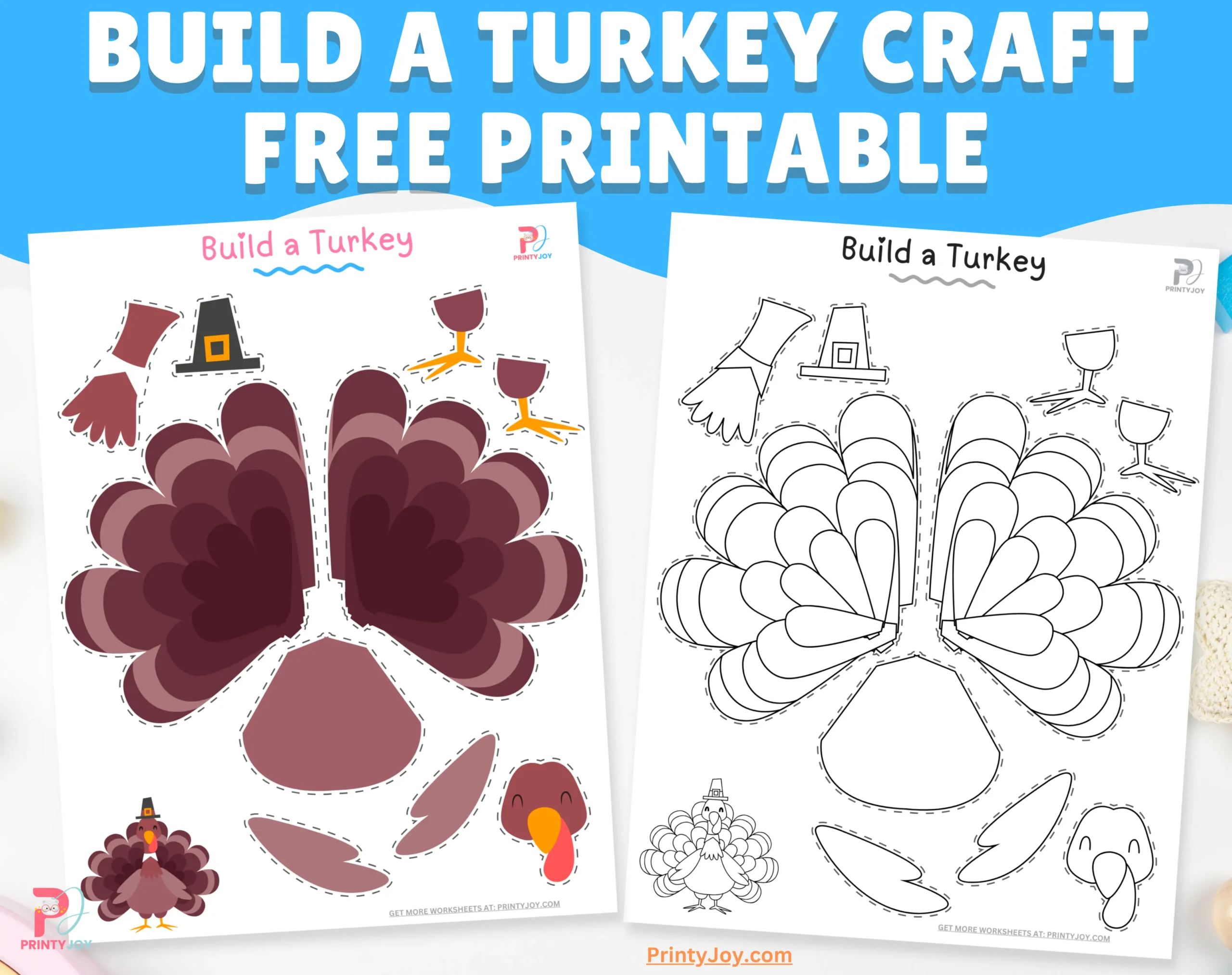 Build a Turkey Craft Free Printable