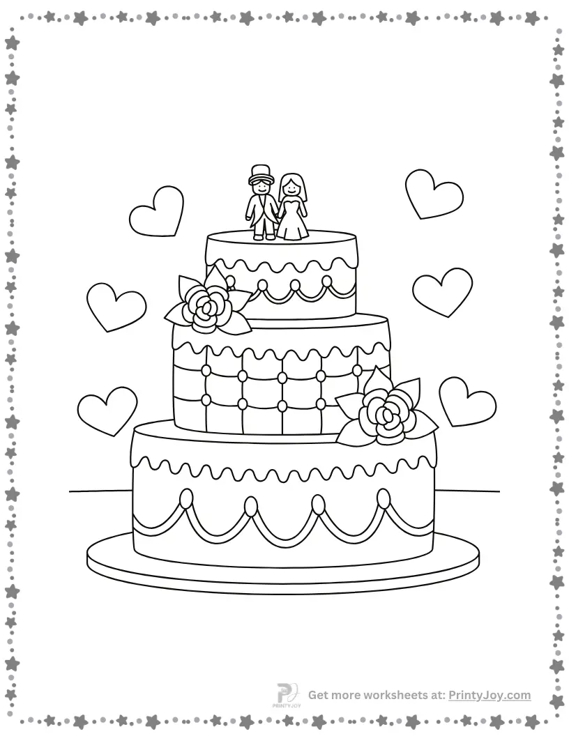 Cake Coloring Pages Free Printable