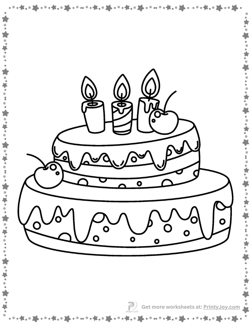 coloring pages of cakes