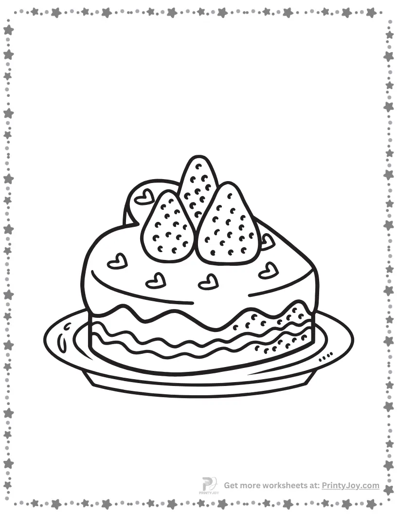 Cake Coloring Pages Free Printable