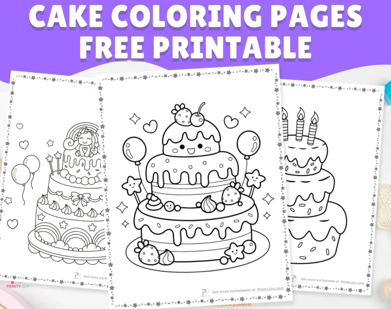 Cake Coloring Pages Free Printable