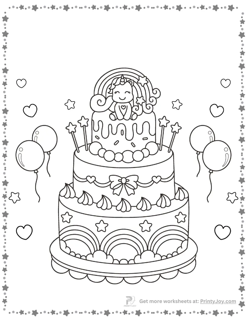 coloring pages of cakes