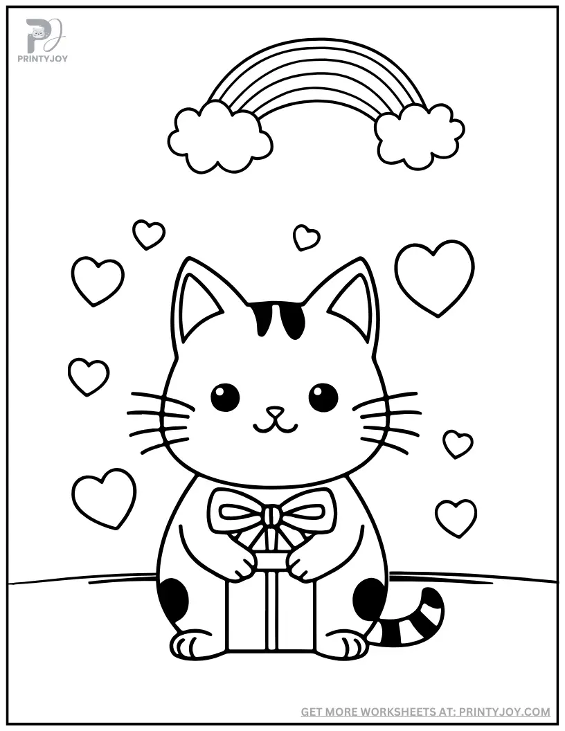 cute cat coloring pages free printable pdf