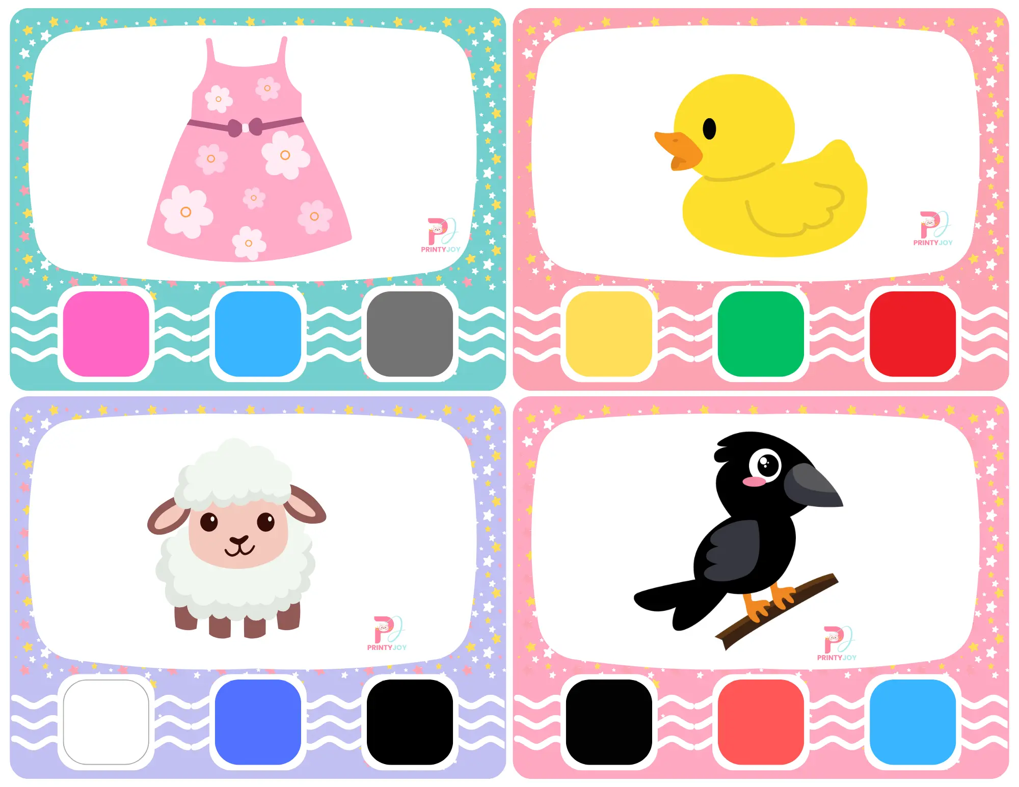 Color Clip Cards Free Printable For Toddlers