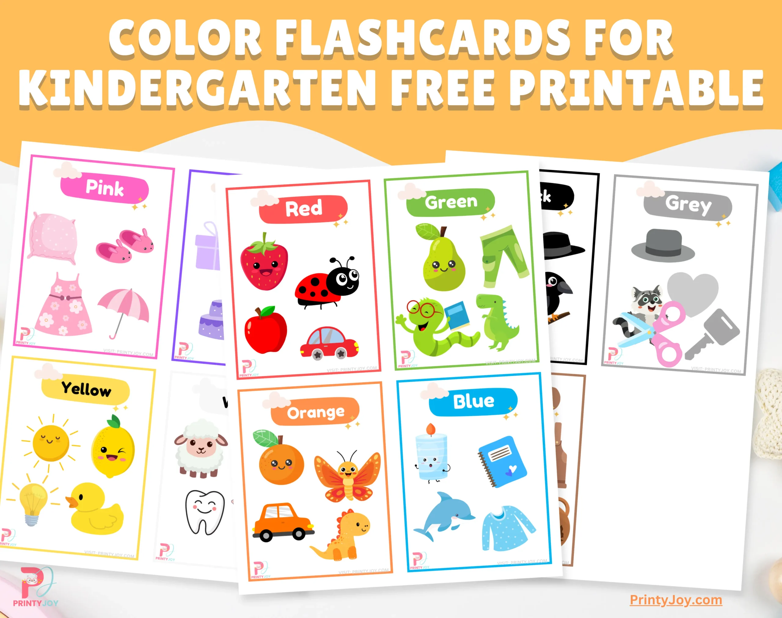 Color Flashcards For Kindergarten Free Printable