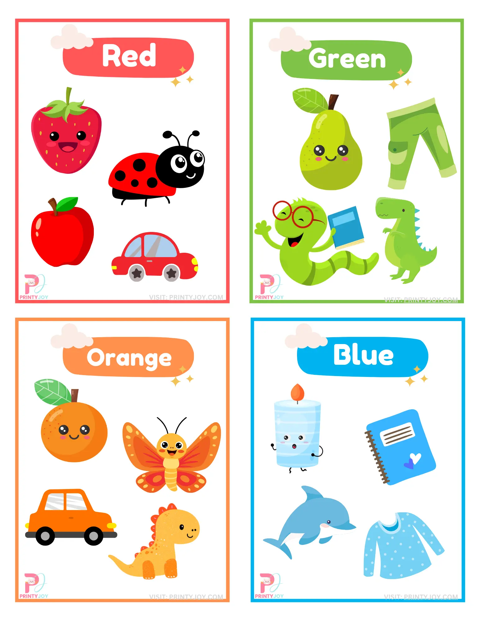 Colors Flashcards For Kindergarten Free Printable