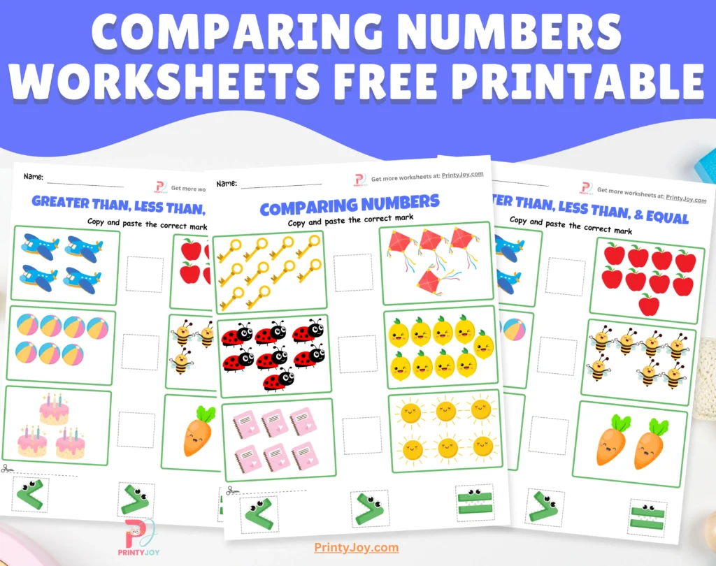 Comparing Numbers Worksheets Free Printable