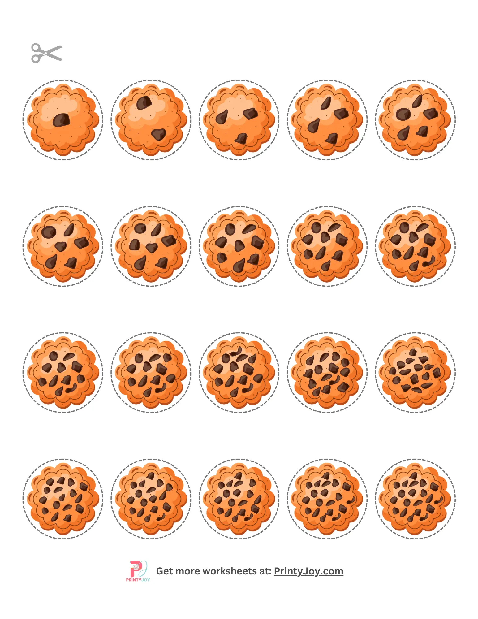 Cookie Jar Counting Worksheets pdf download