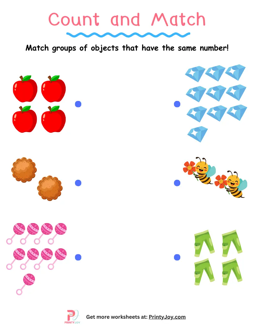 counting objects worksheets for kindergarten