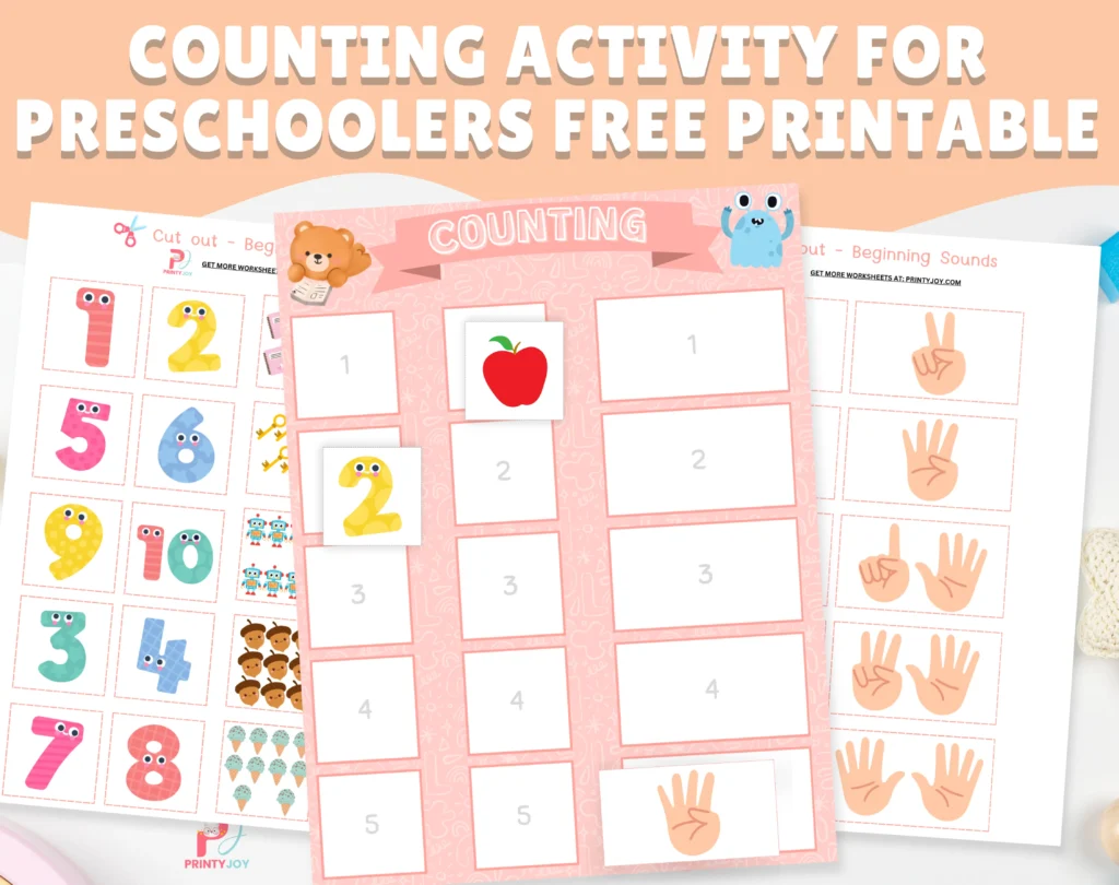 Counting Activity For Preschoolers Free Printable