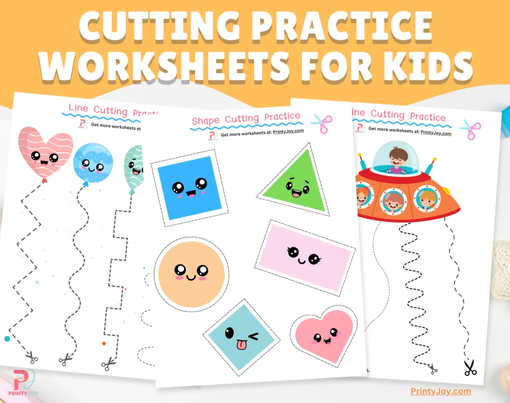 Cutting Practice Worksheets for Kids