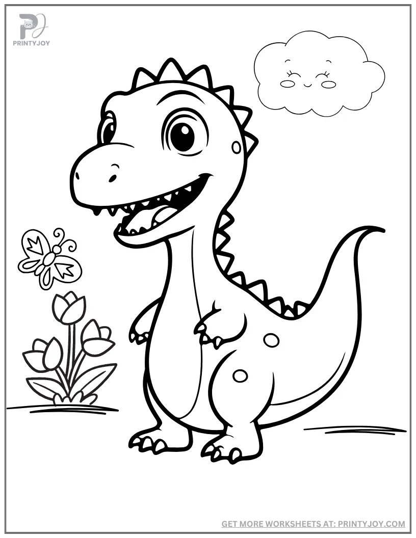 big dinosaur coloring pages free Printable