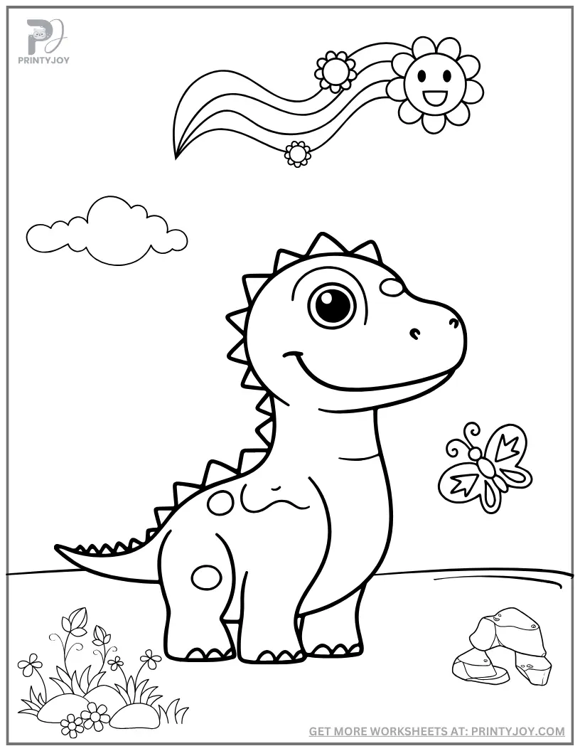dinosaur coloring book pages printable