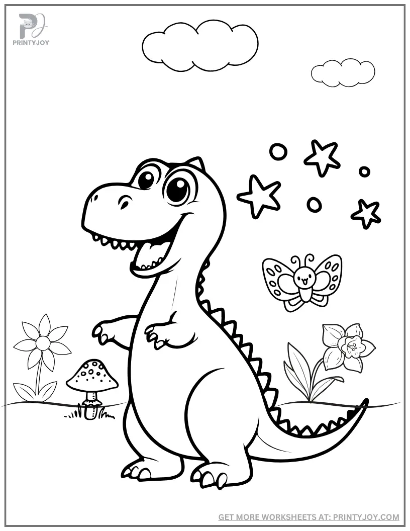 cartoon dinosaur coloring pages, Dinosaur Coloring Pages Free Printable
