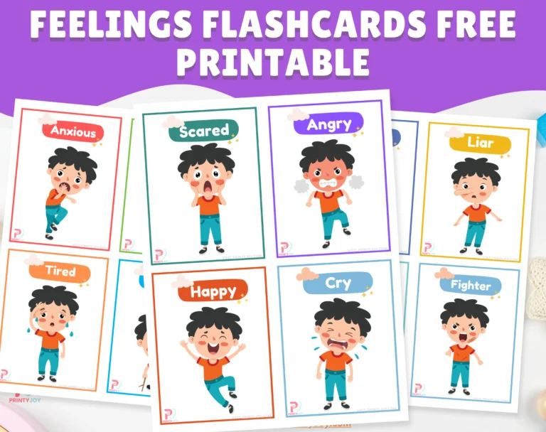 Feelings Flashcards Free Printable