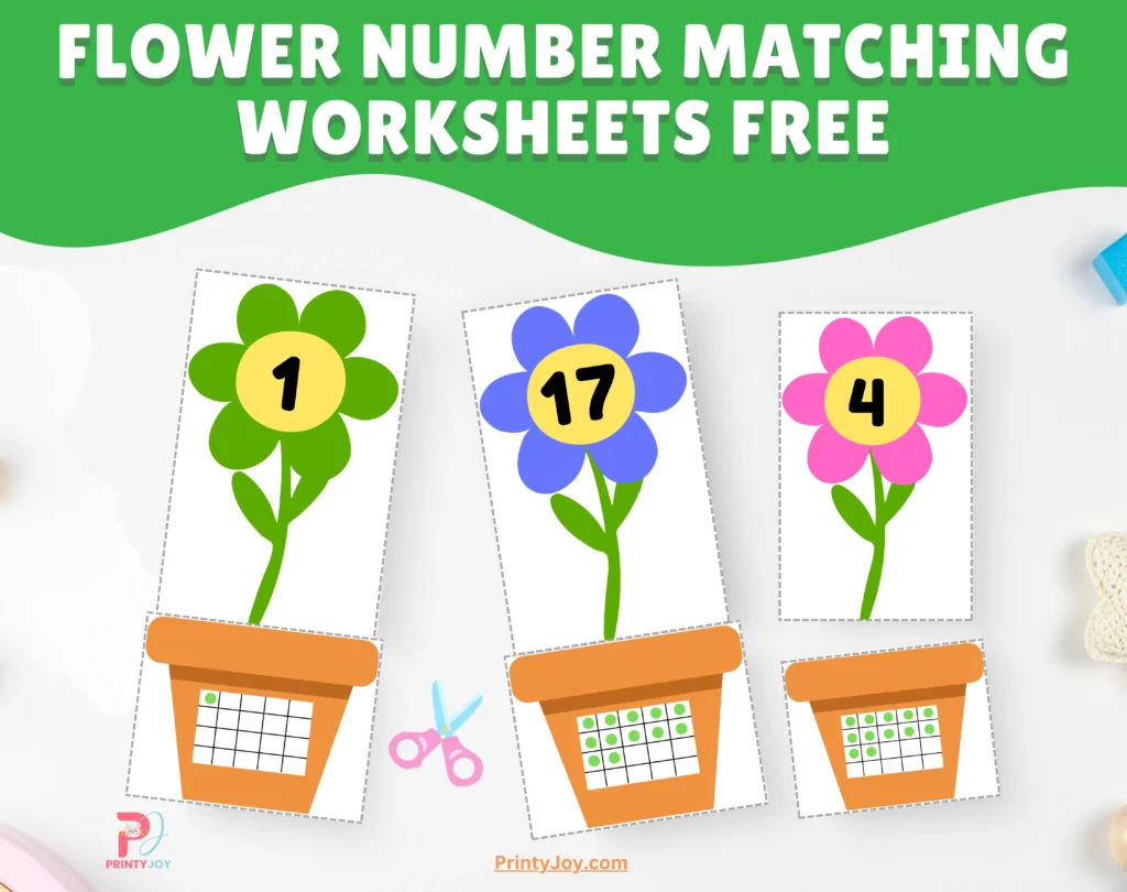 flower Matching Game for Preschoolers PDF