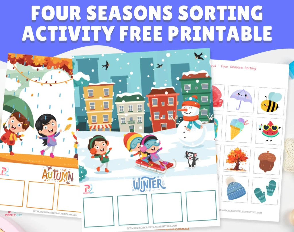 Four Seasons Sorting Activity Free Printable