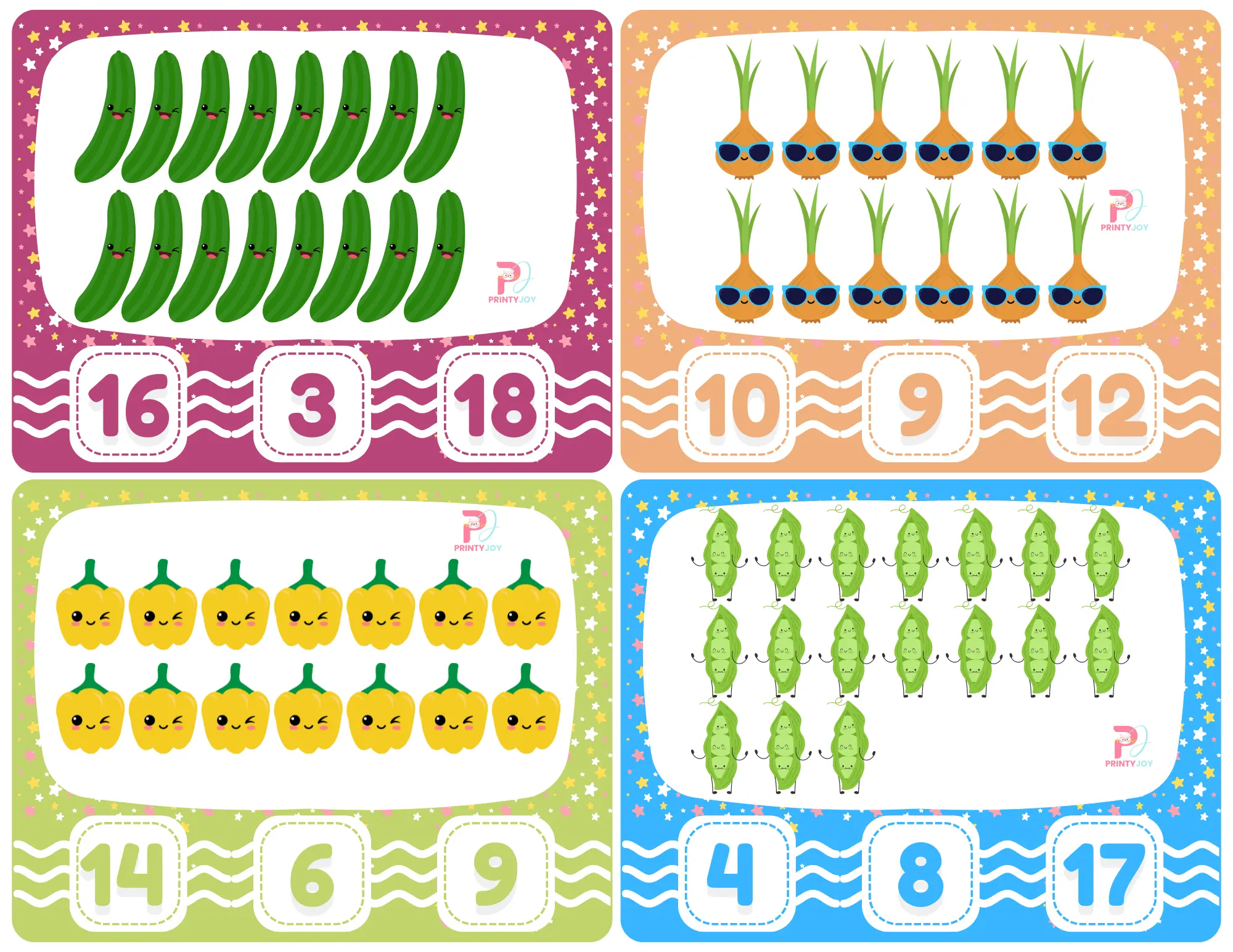 Count and Clip Cards Vegetable PDF
