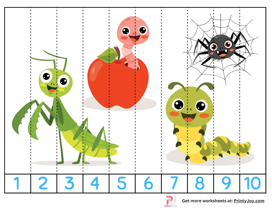 Free Printable Bug Counting Puzzles