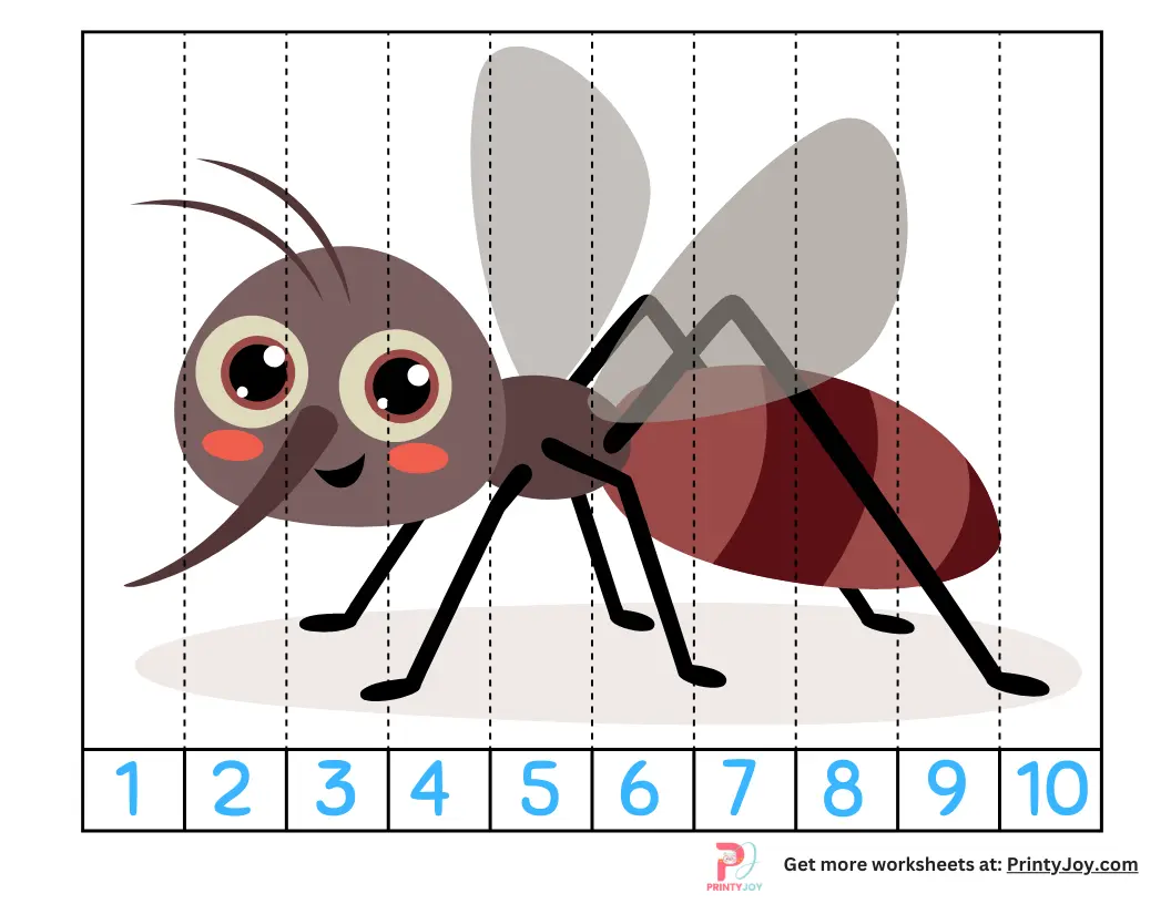 Bug Counting Puzzles Printable PDF