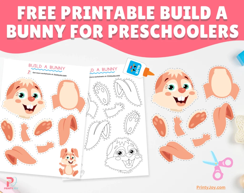 Free Printable Build a Bunny for Preschoolers