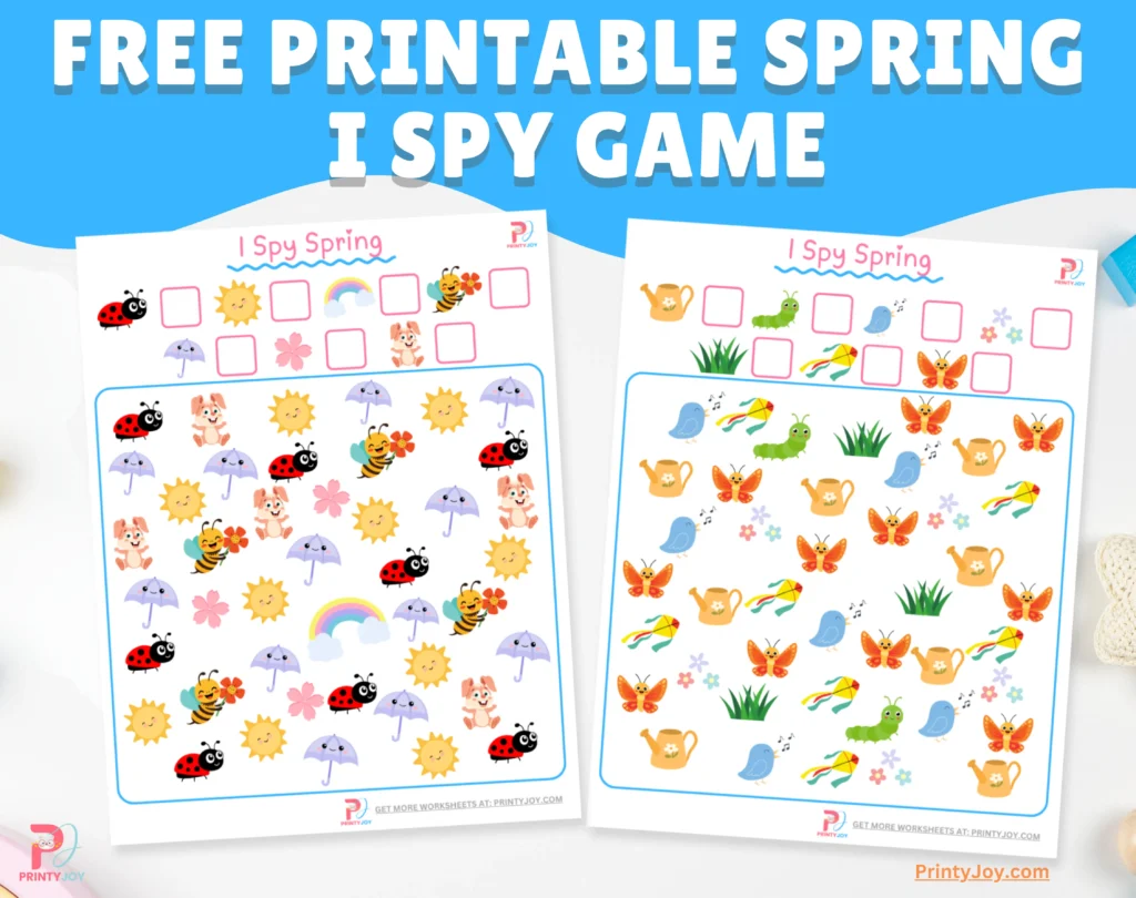 Free Printable Spring I Spy Game
