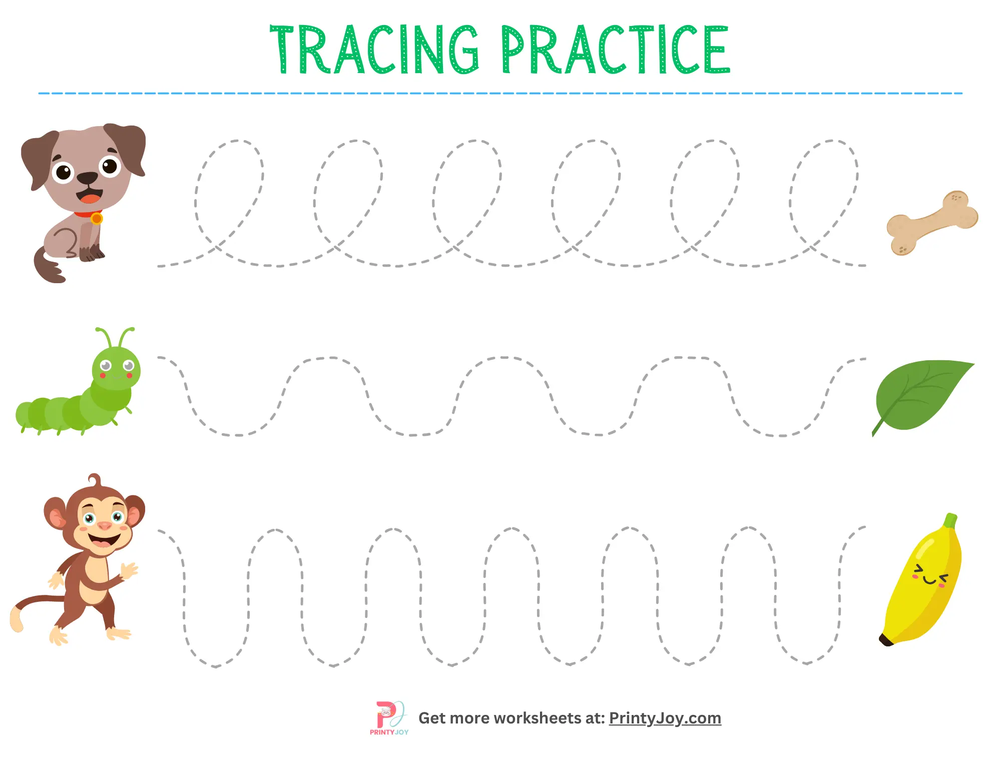 Free Printable Tracing Practice Worksheets