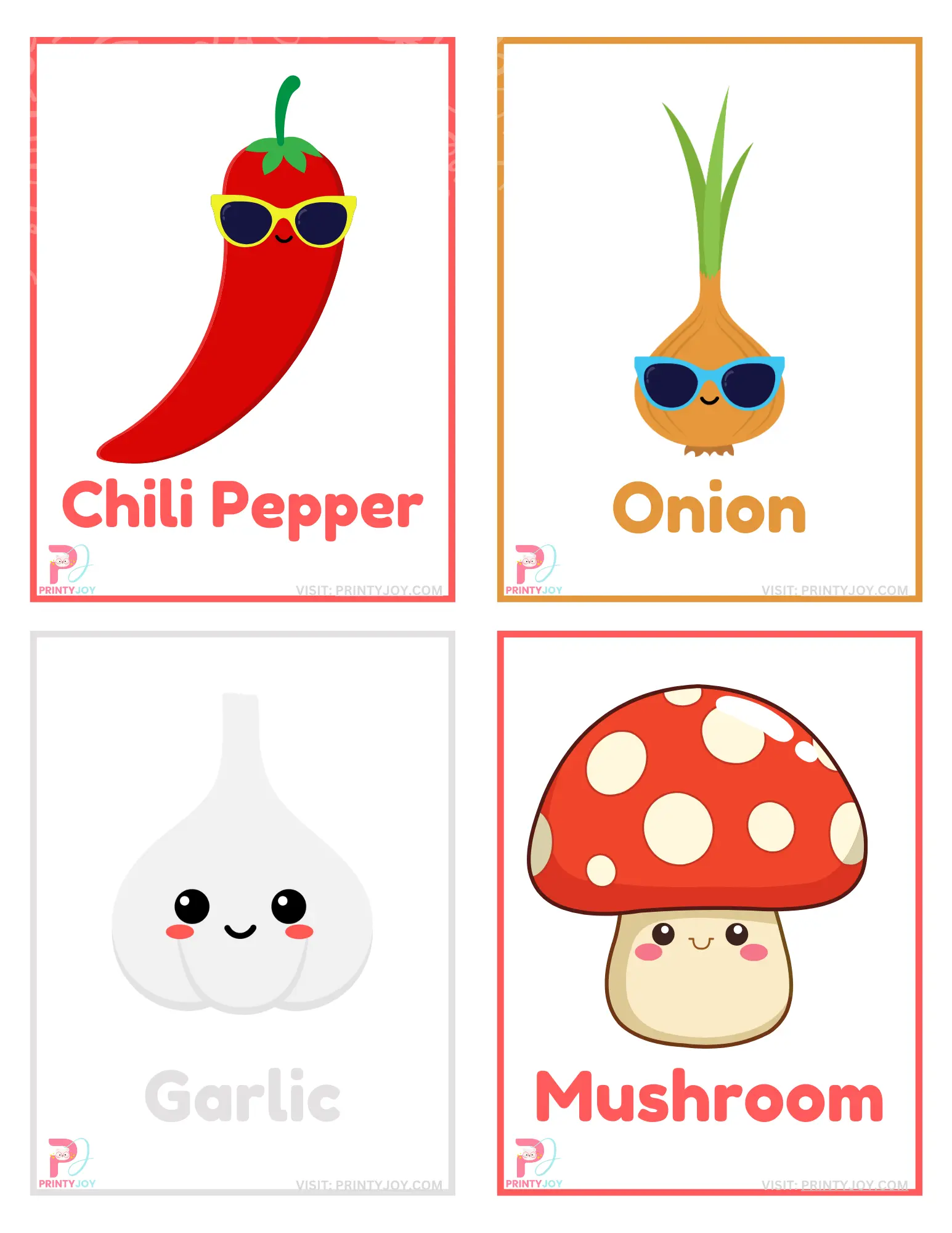 Vegetables flashcards with names pdf free download