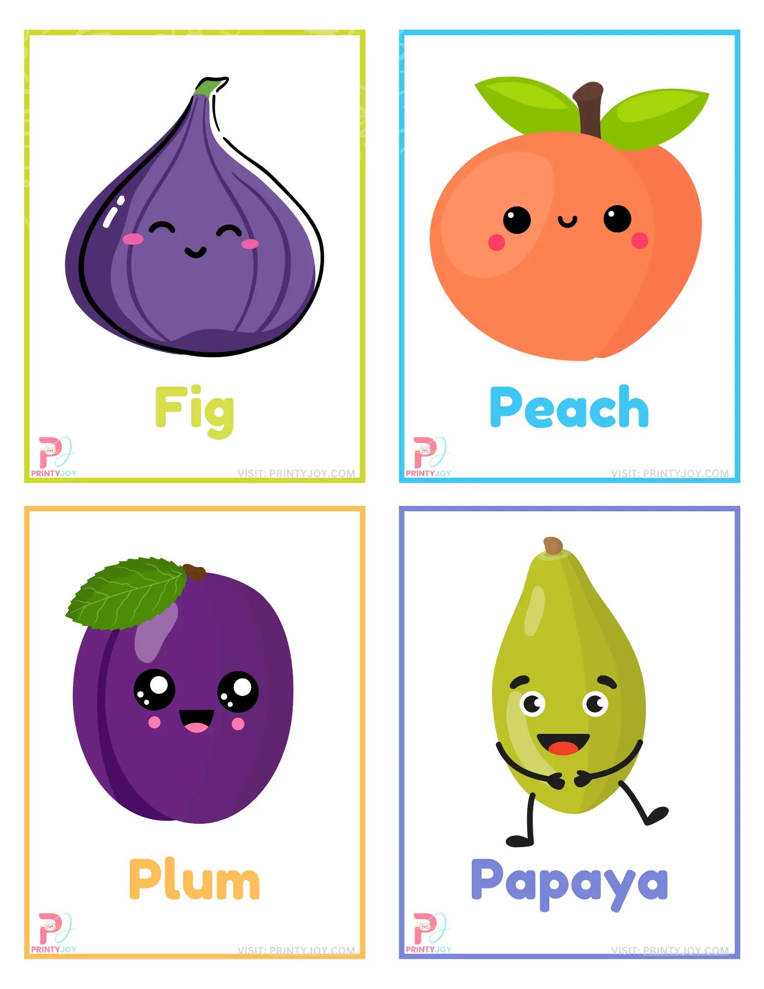 Fruits flashcards pdf free download