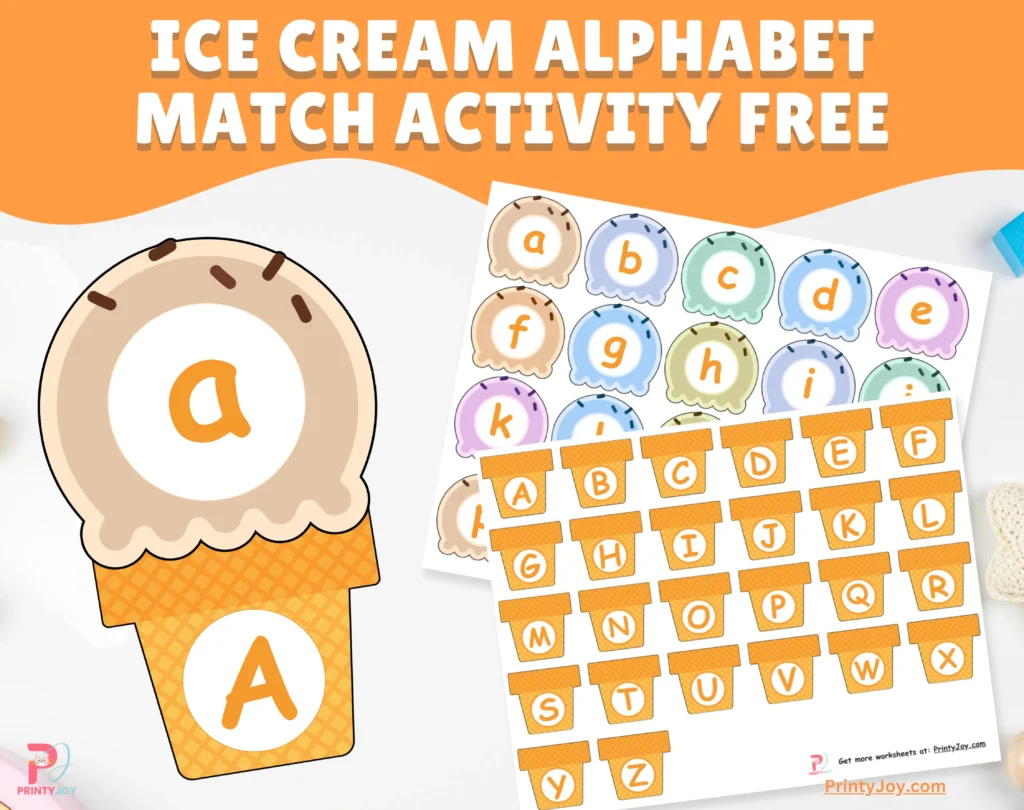 Ice Cream Alphabet Match Activity Free
