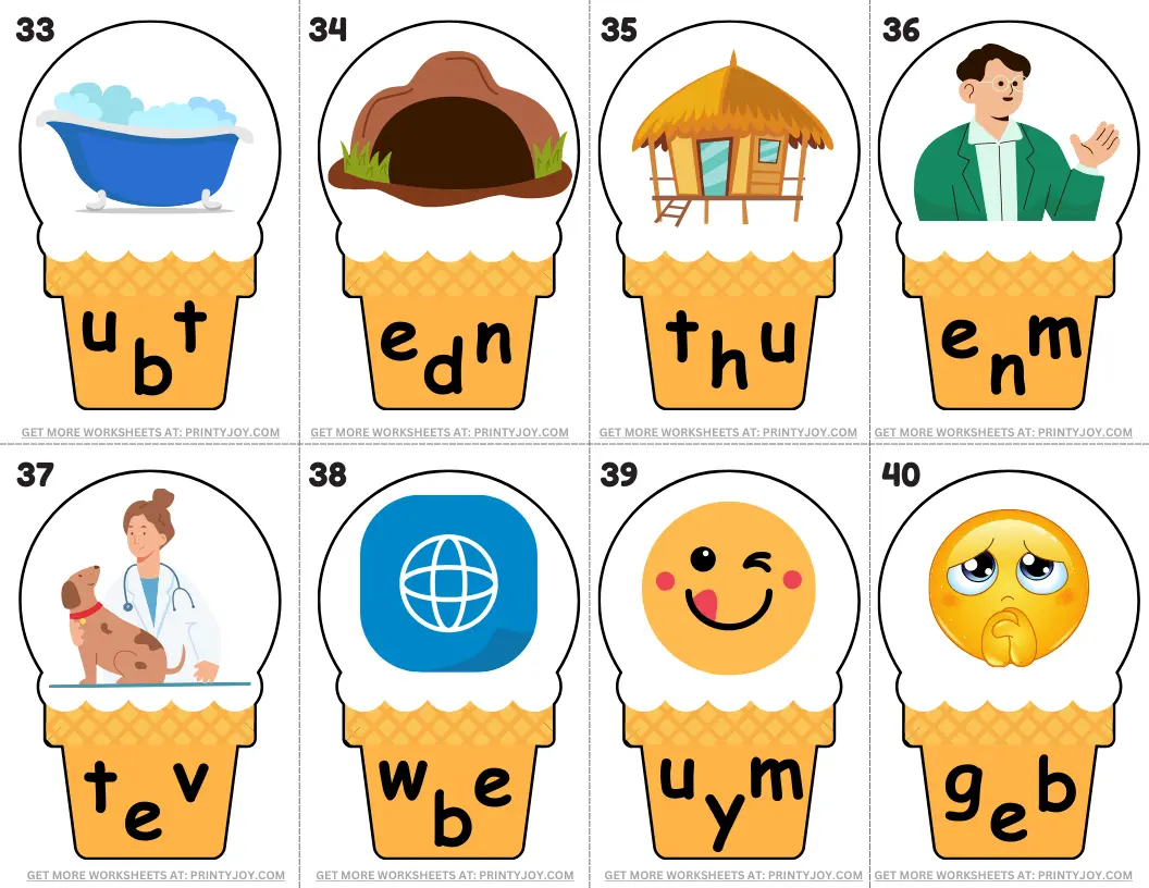 CVC Words Worksheets Free Printable for kindergarten