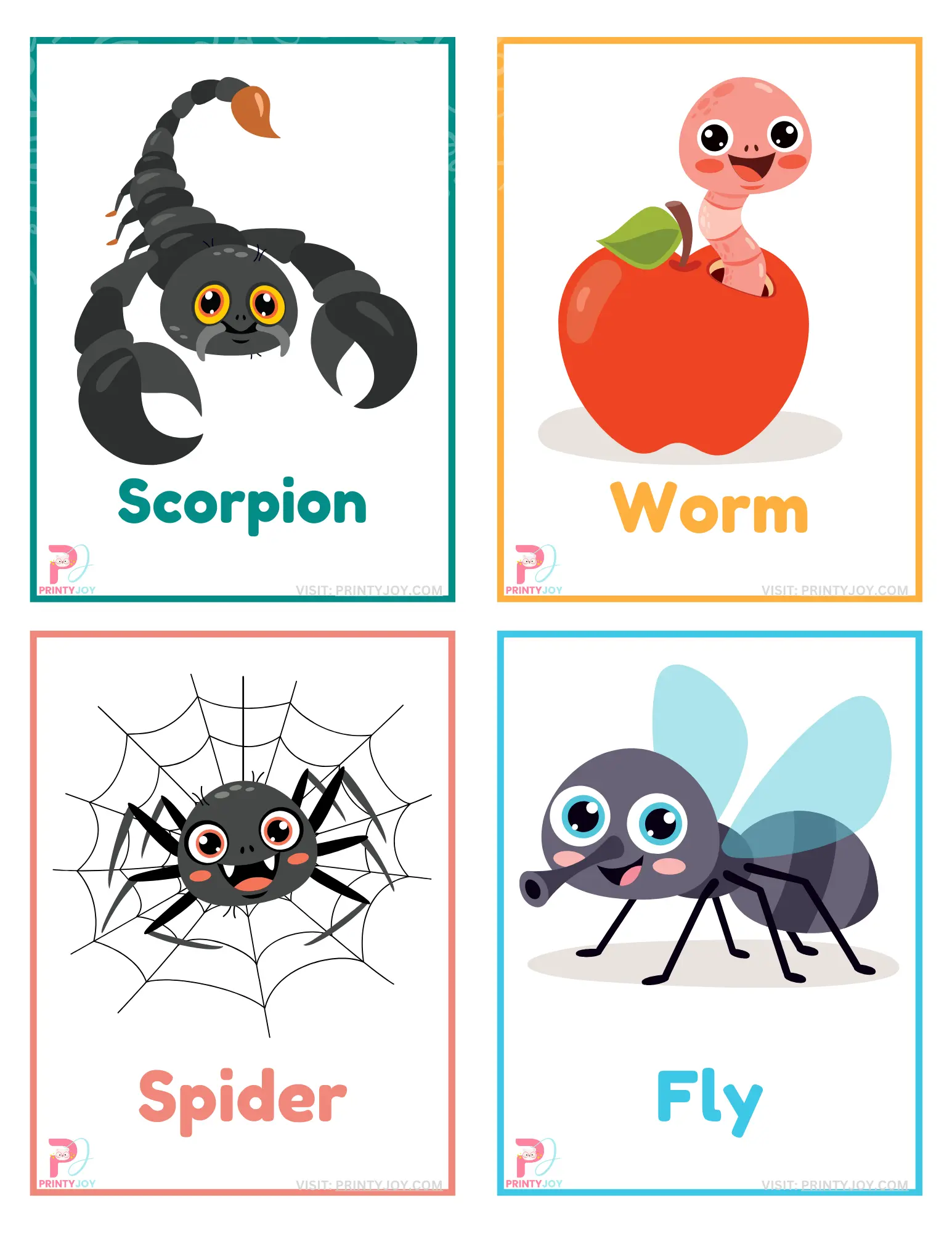 Insects Flashcards Free Printable