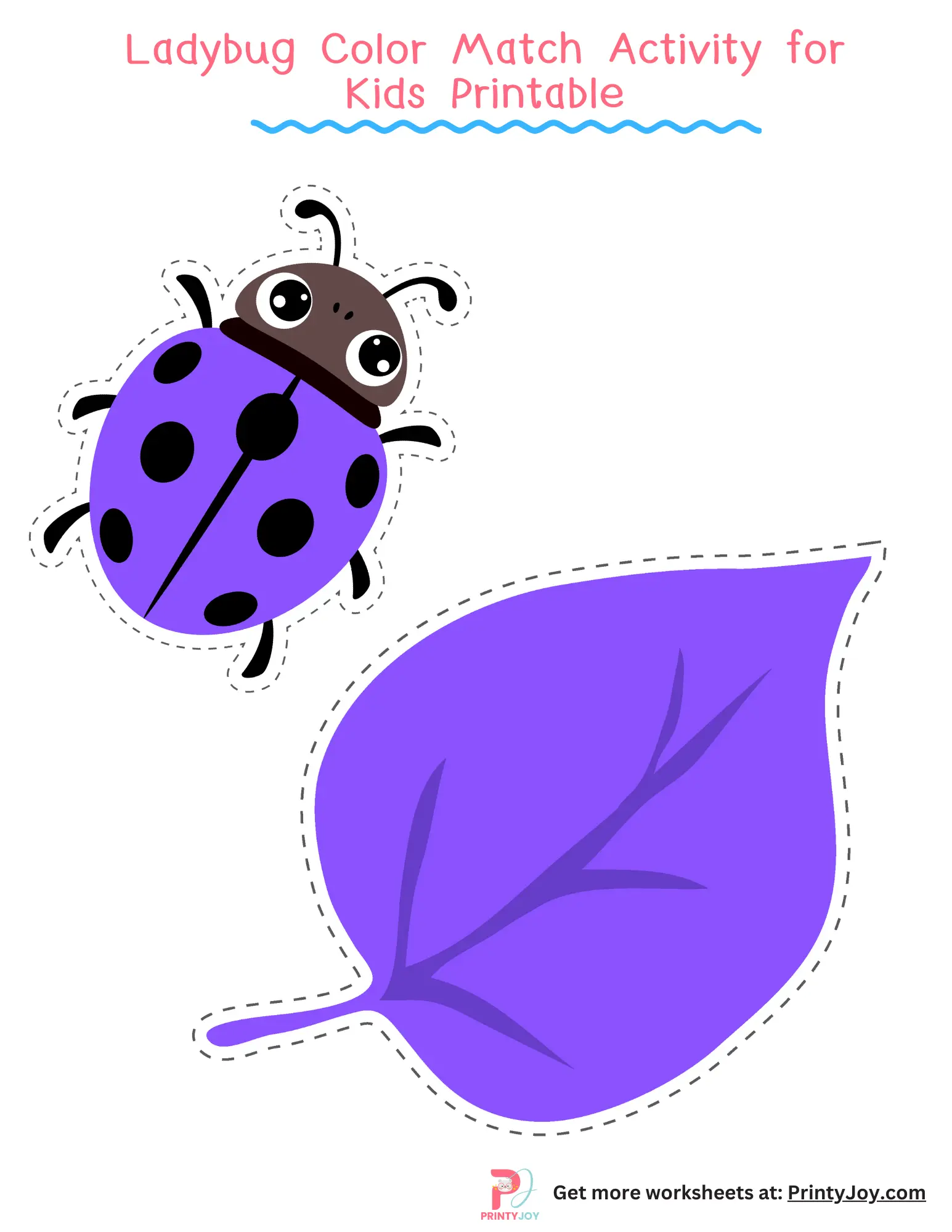Ladybug Color Match Activity for Kids Printable