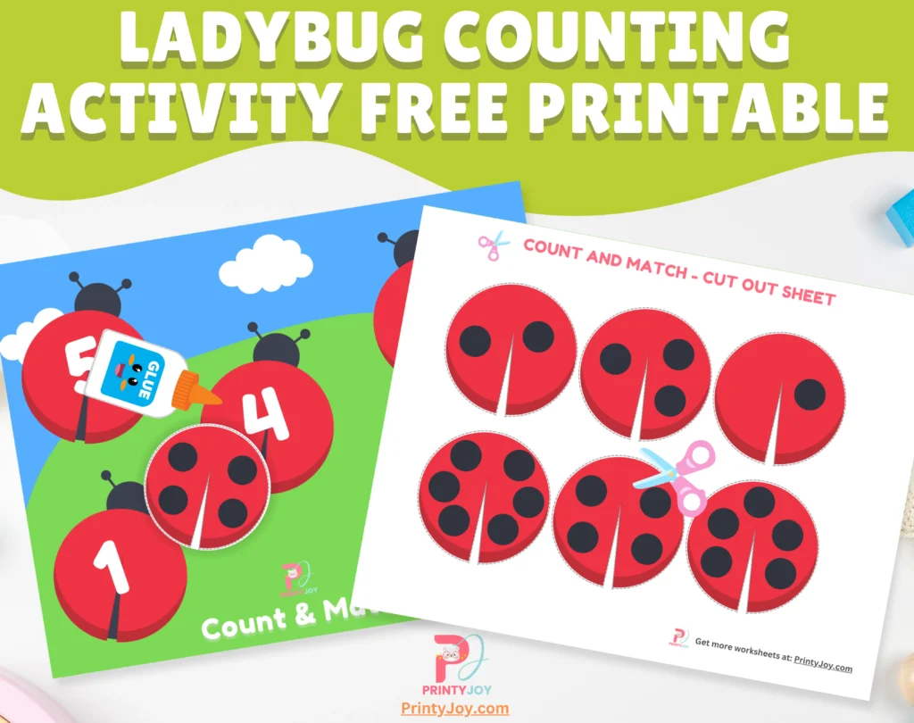 Ladybird counting free printable kindergarten