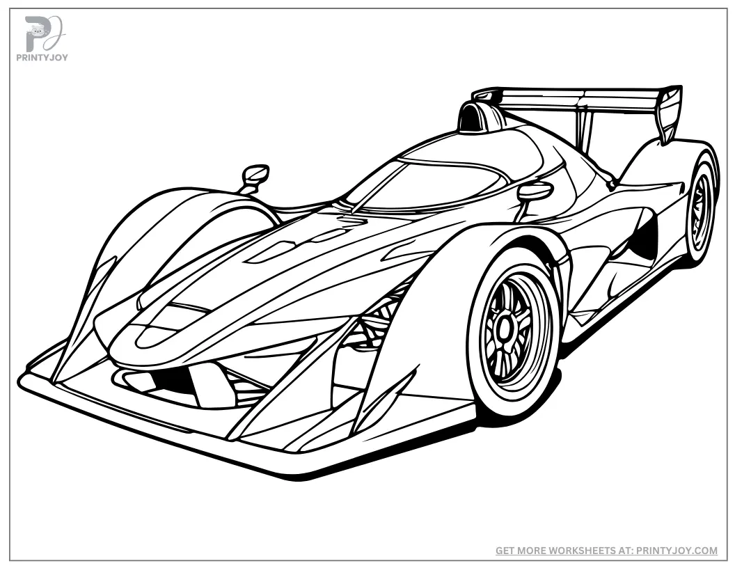 Race Car Coloring Pages Free Printable