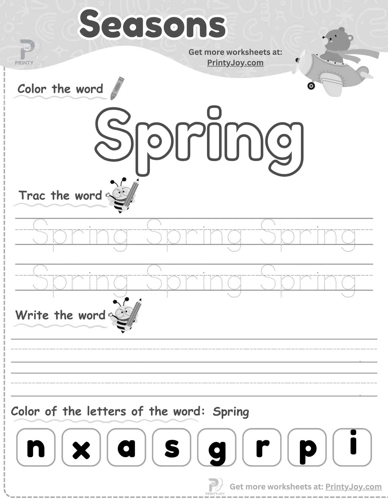 Seasons Worksheets For Kids Free Printables