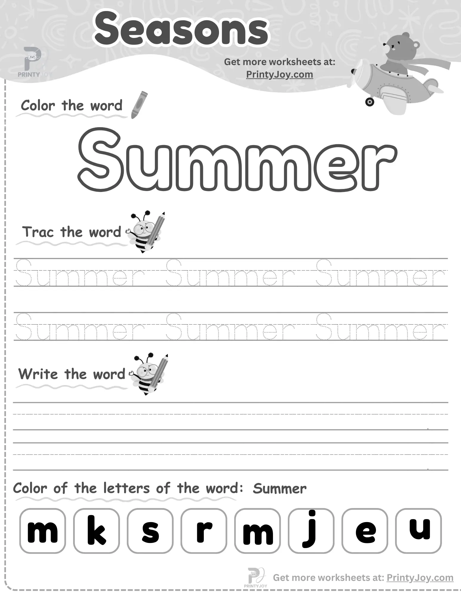 Seasons Worksheets For Kids Free Printables