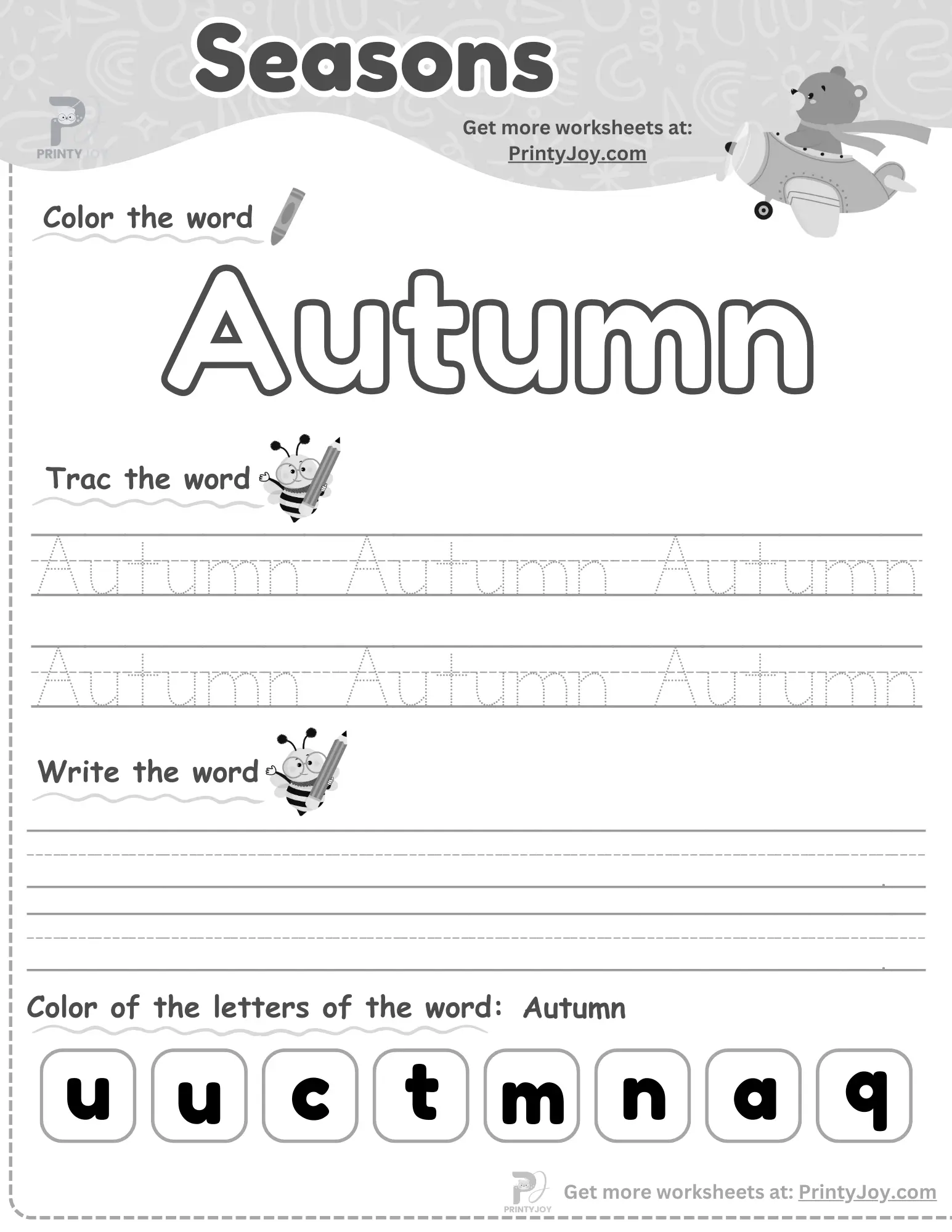 Seasons Worksheets For Kids Free Printables