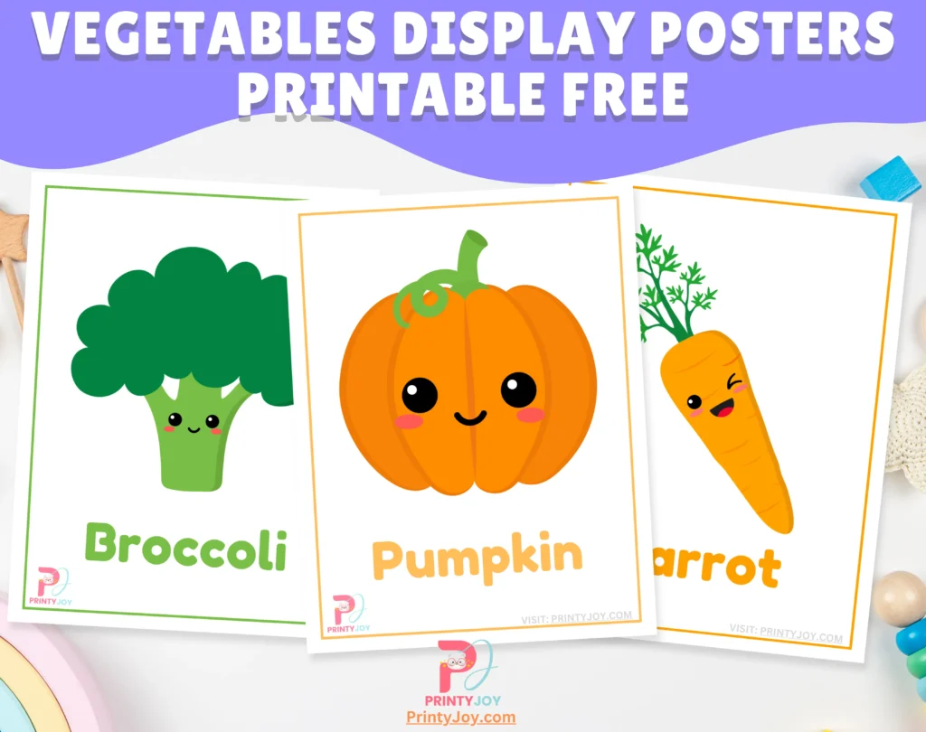 Vegetables Display Posters Printable Free
