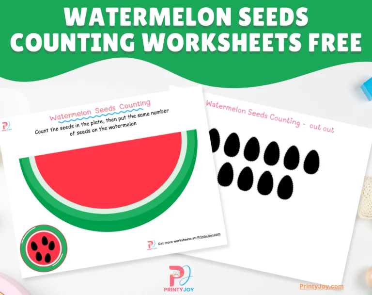 Watermelon Seeds Counting Worksheets Free