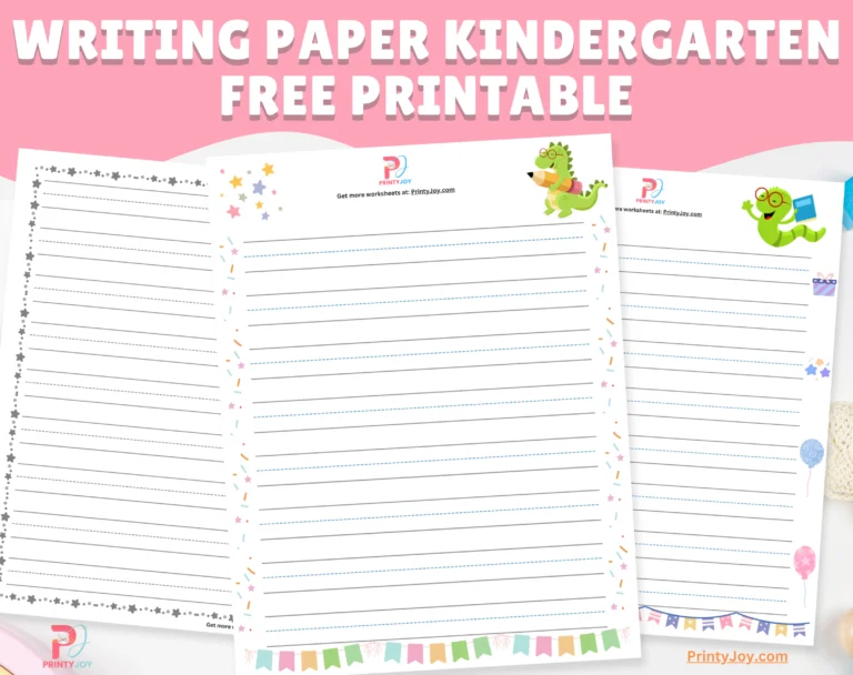 Writing Paper Kindergarten Free Printable