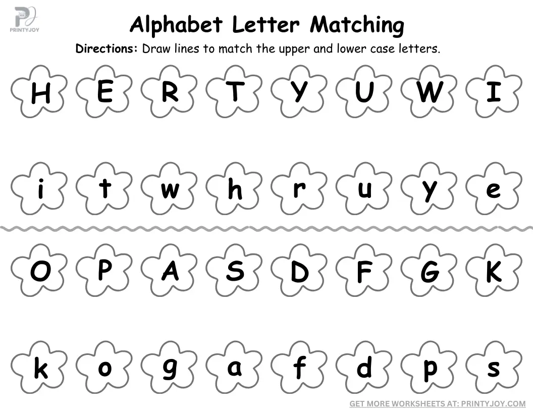 Alphabet Letter Matching Worksheets Free