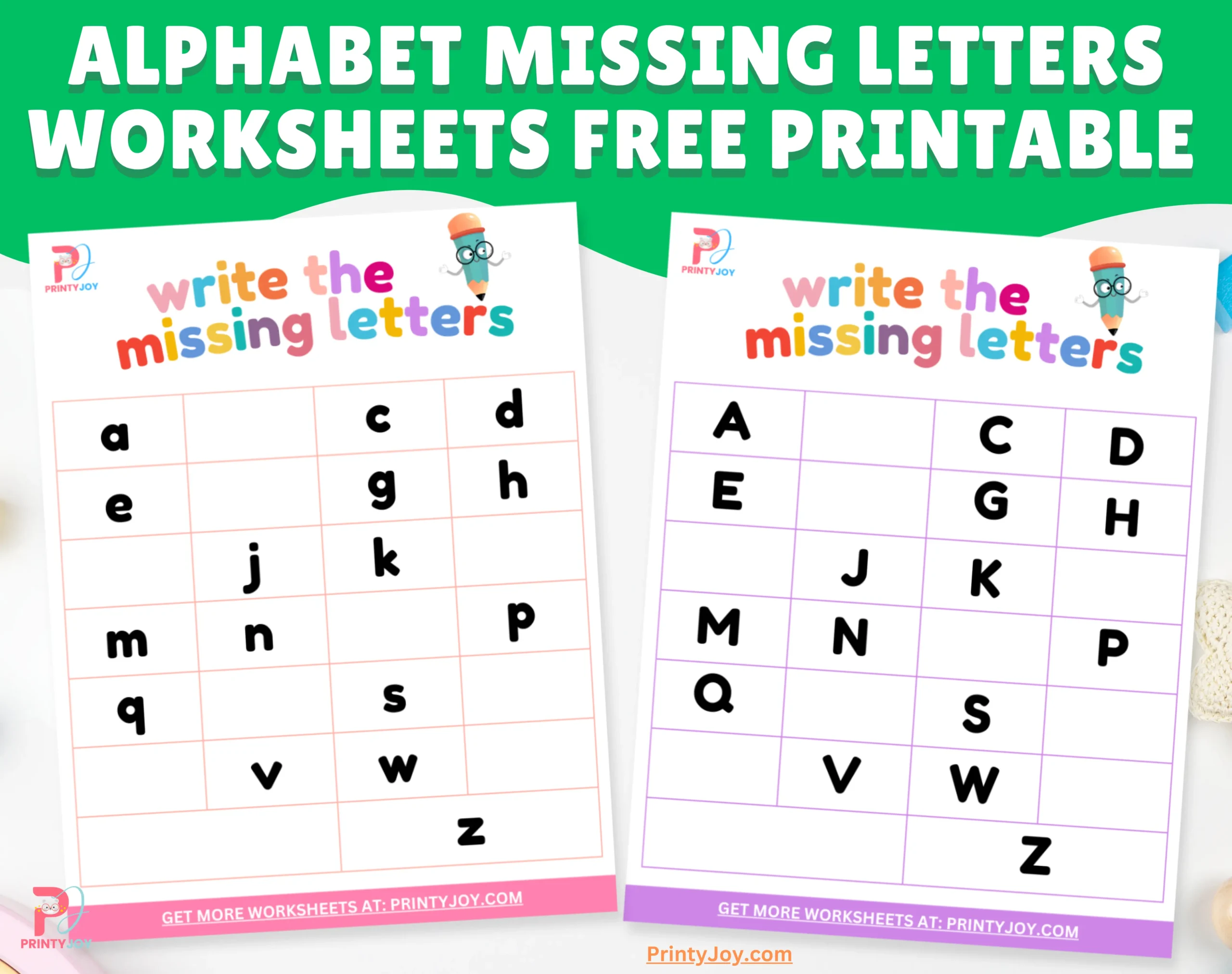 Alphabet Missing Letters Worksheets Free Printable 