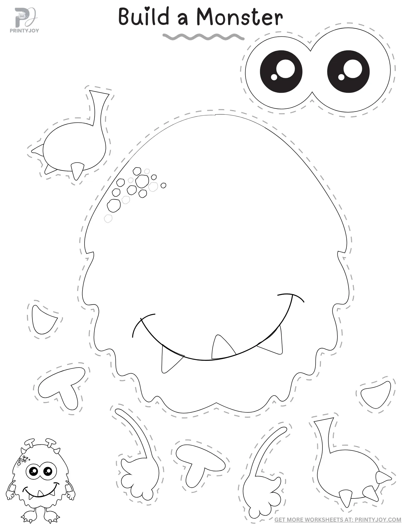 Build A Monster Craft Free Printable