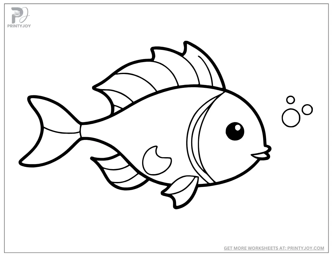 Free Printable Fish Coloring Pages for kids