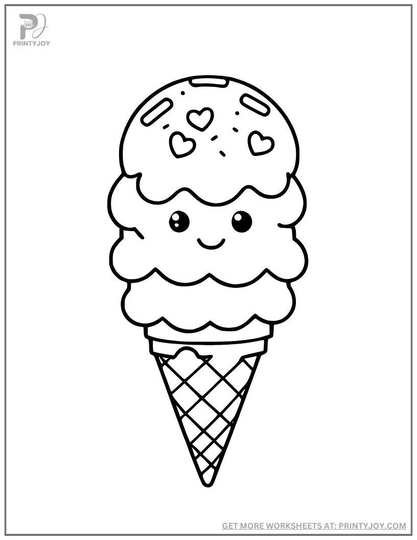 Ice Cream Coloring Pages Free