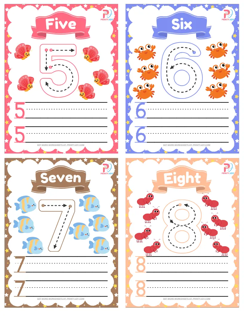 Numbers Flashcards for Kids 1-10 Free Printable