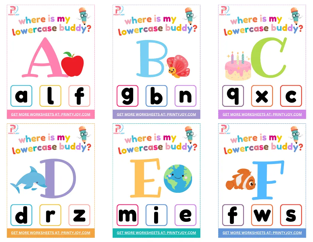 Where Is My Lowercase Buddy Alphabet Worksheets Free