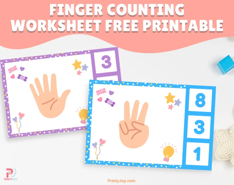 Finger Counting Worksheet Free Printable